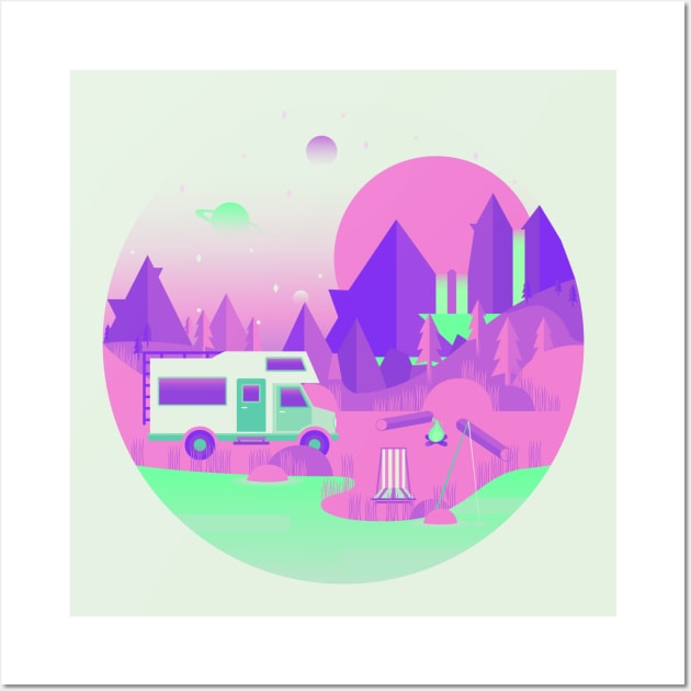 Outer Space Camping Wall Art by BadOdds